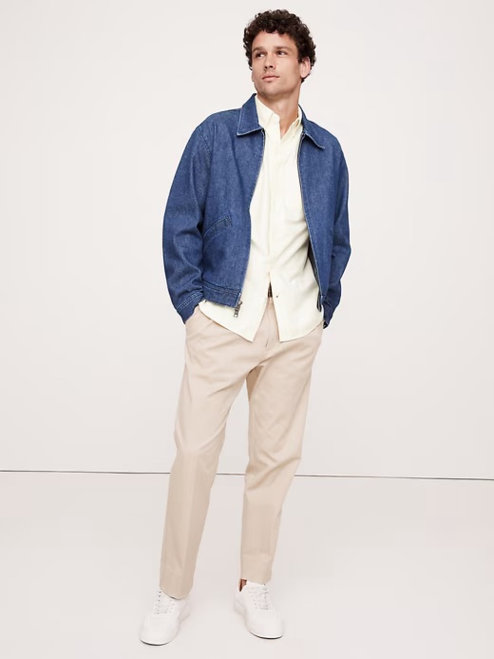 Banana Republic Denim Garage Jacket Coat Bomber Business Casual NWT XLT Fall